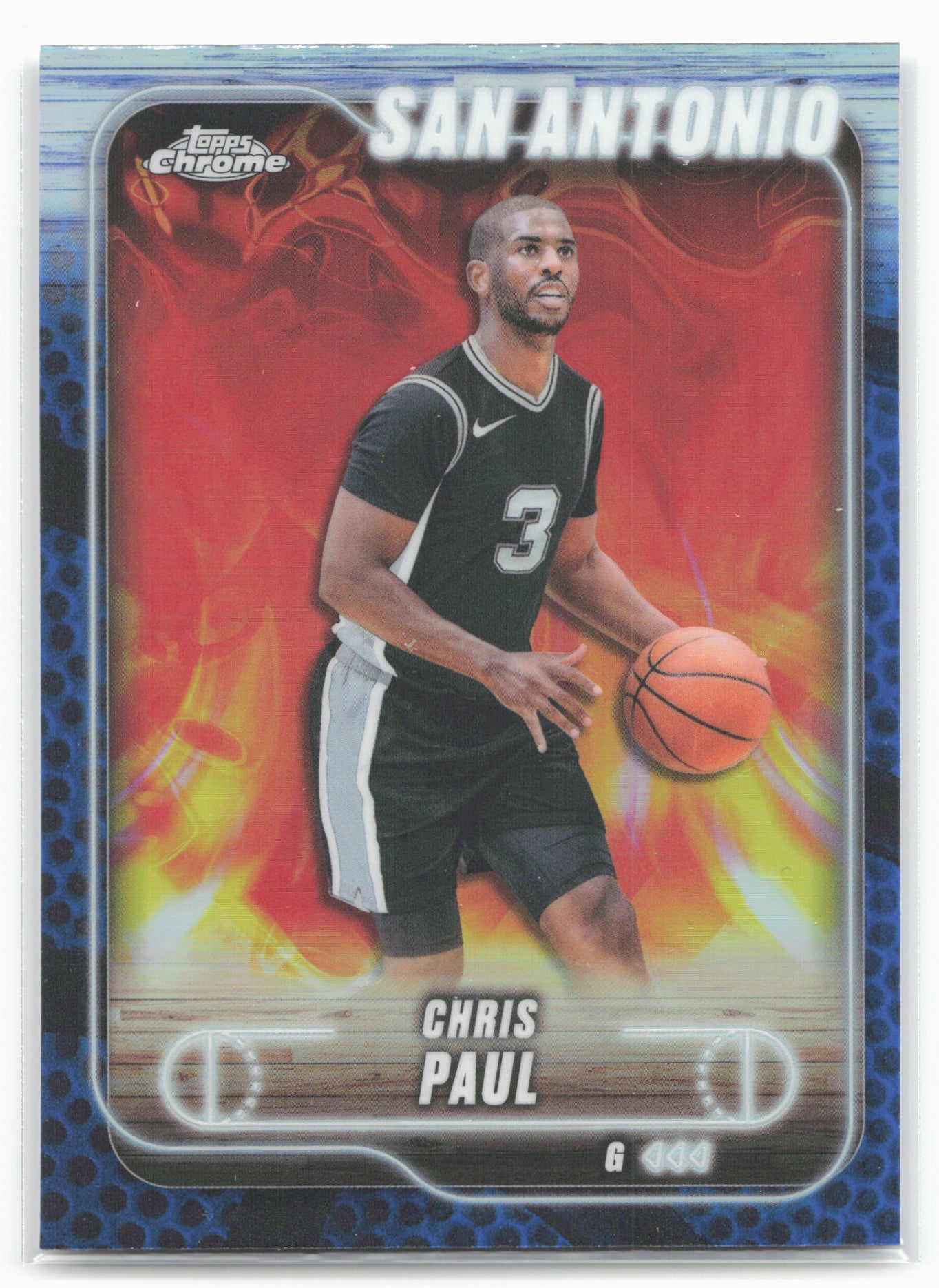 2024-25 Topps Chrome #162 Chris Paul Blue Basketball Refractor
