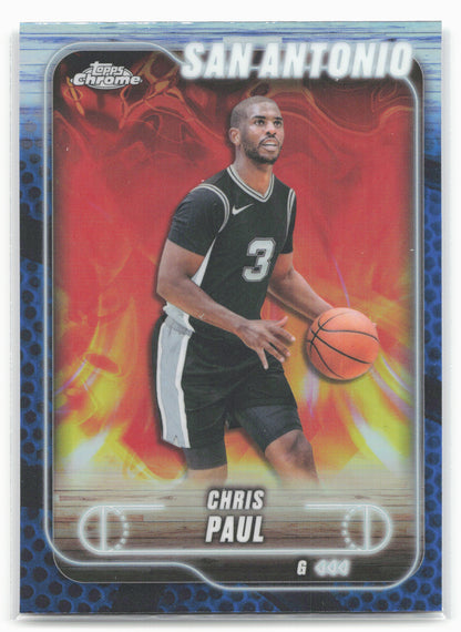 2024-25 Topps Chrome #162 Chris Paul Blue Basketball Refractor