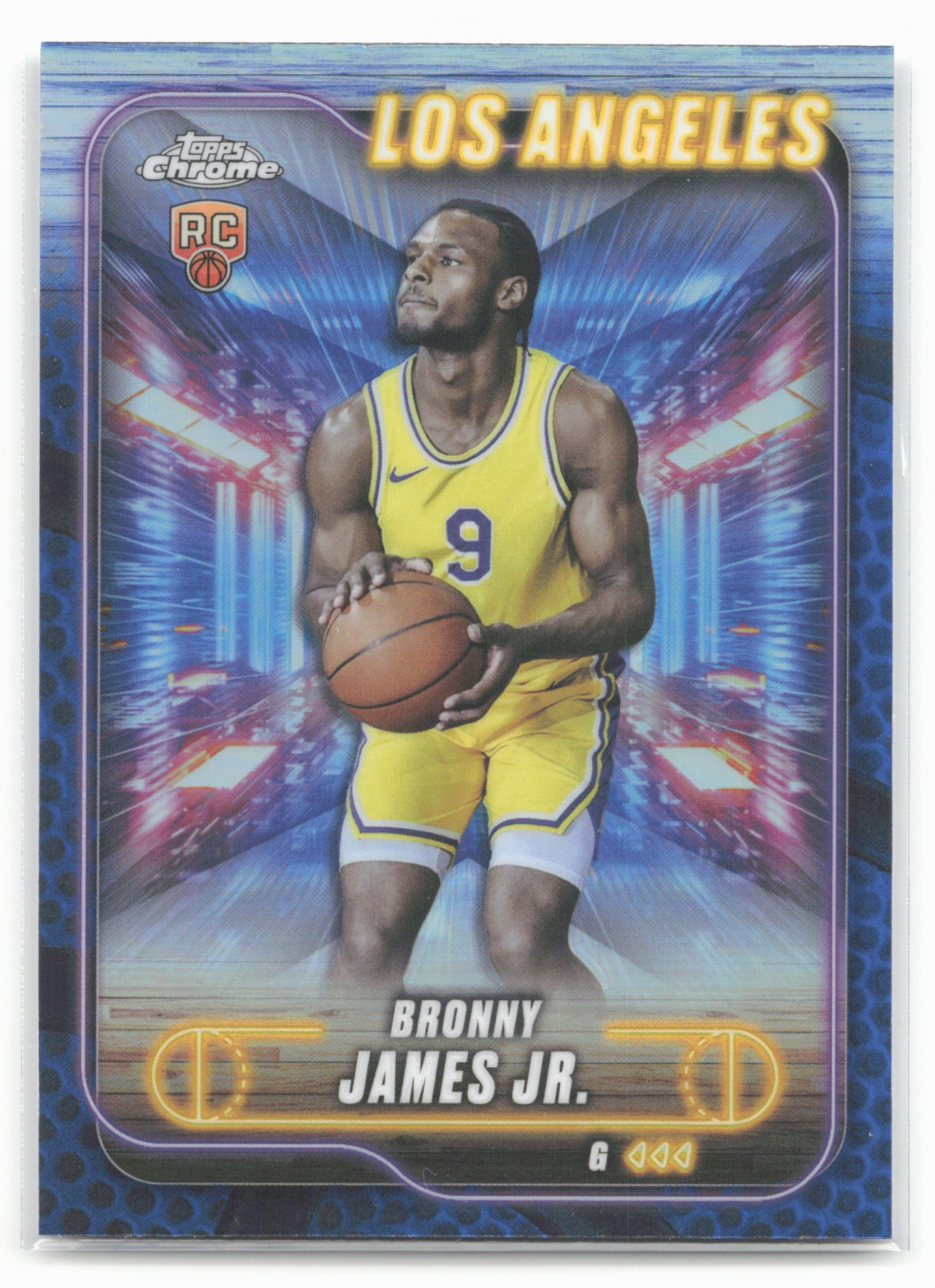 2024-25 Topps Chrome #149 Bronny James Jr. Blue Basketball Refractor