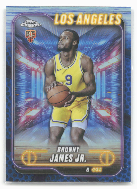 2024-25 Topps Chrome #149 Bronny James Jr. Blue Basketball Refractor