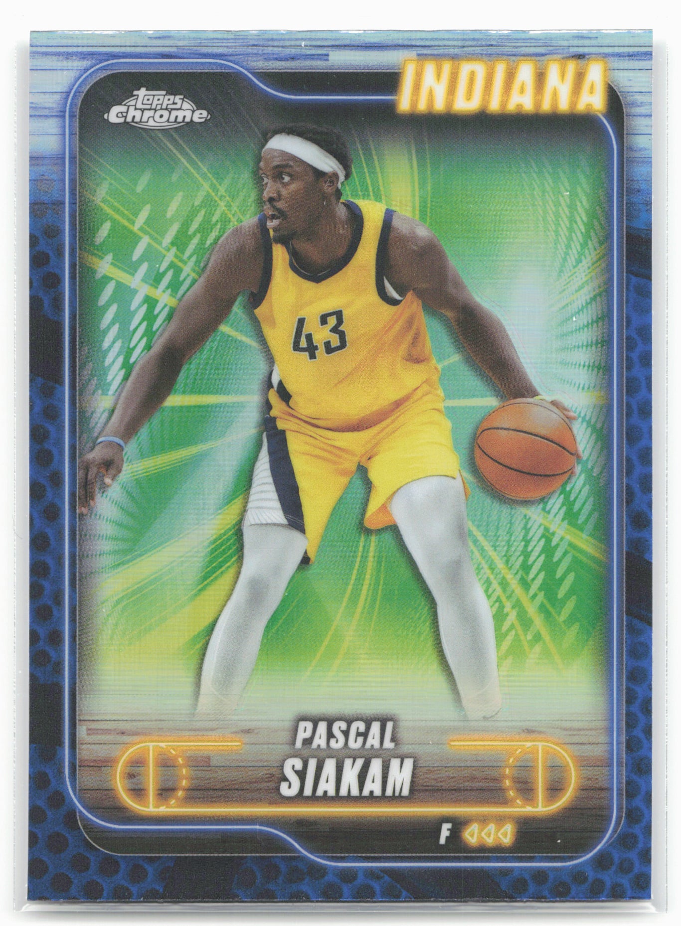 2024-25 Topps Chrome #64 Pascal Siakam Blue Basketball Refractor
