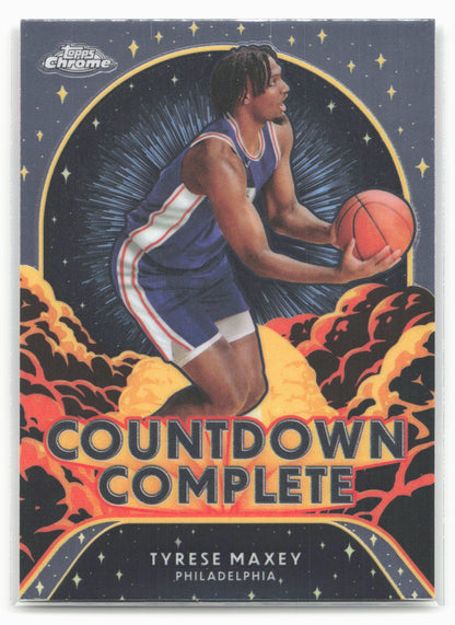 2024-25 Topps Chrome #CC-9 Tyrese Maxey Countdown Complete