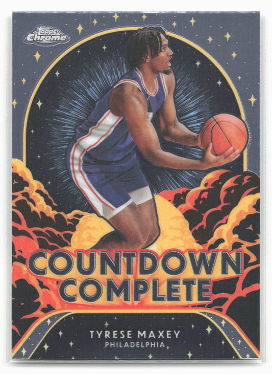 2024-25 Topps Chrome #CC-9 Tyrese Maxey Countdown Complete