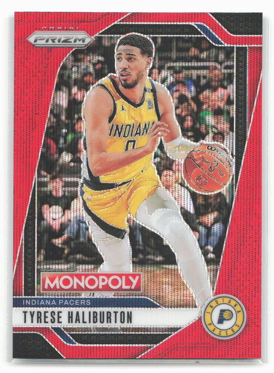 2024-25 Panini Prizm Monopoly #58 Tyrese Haliburton Red Prizms