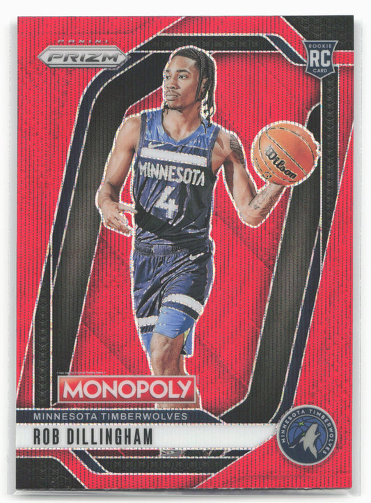 2024-25 Panini Prizm Monopoly #90 Rob Dillingham Red Prizms