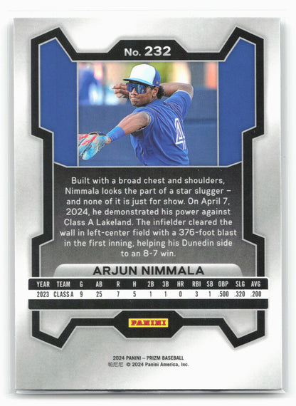 2024 Panini Prizm #232 Arjun Nimmala