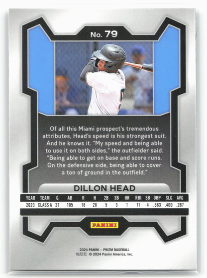 2024 Panini Prizm #79 Dillon Head