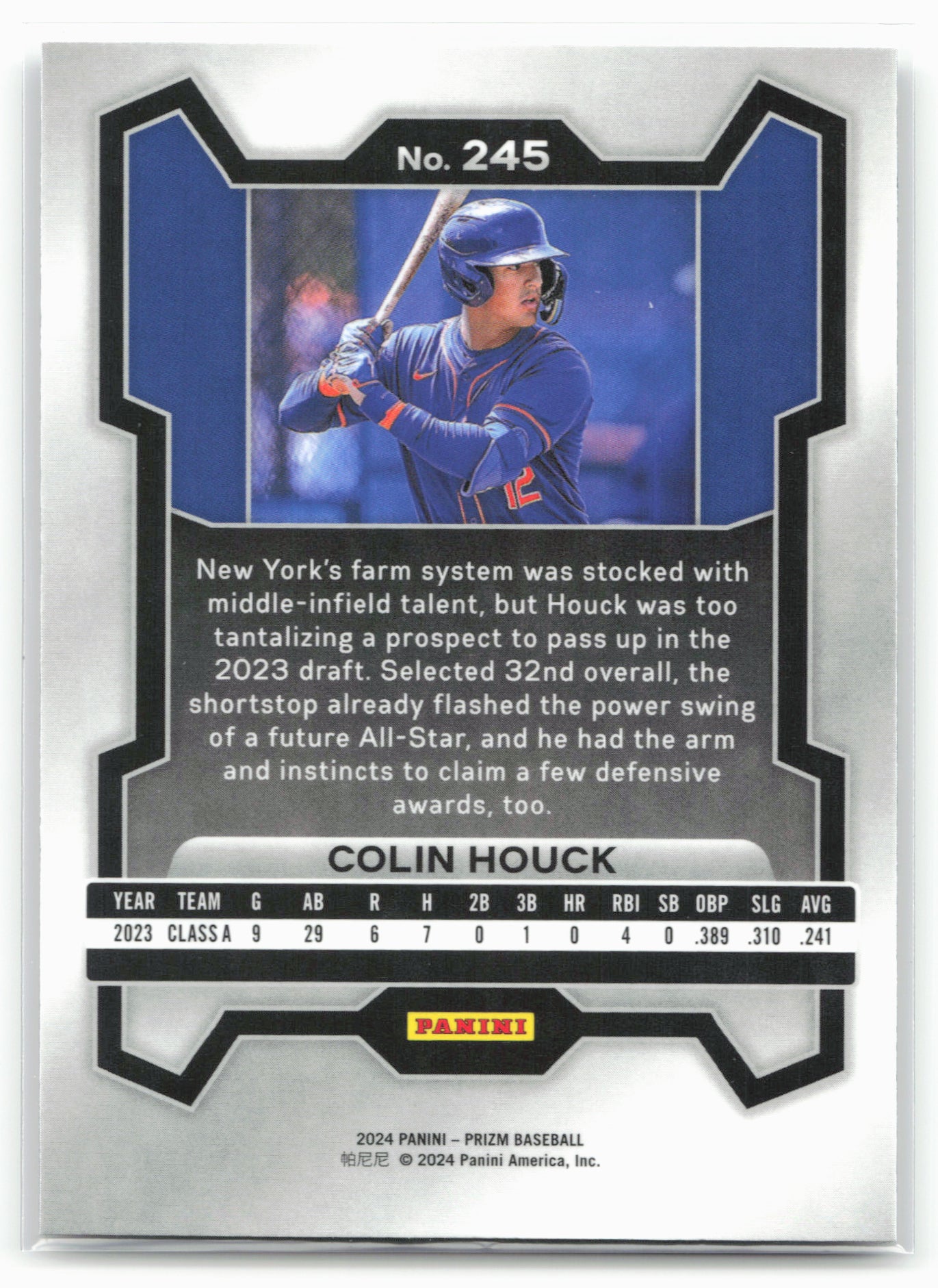 2024 Panini Prizm #245 Colin Houck