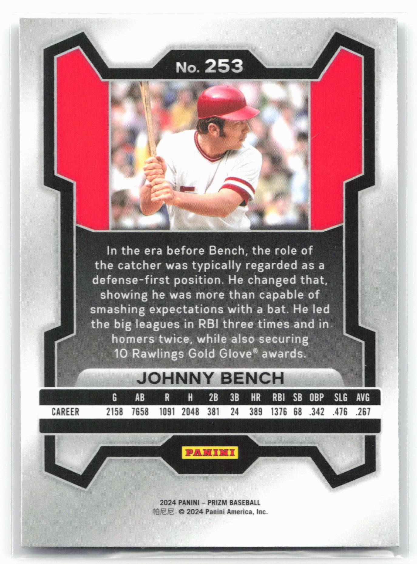 2024 Panini Prizm #253 Johnny Bench