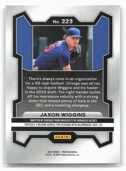2024 Panini Prizm #223 Jaxon Wiggins