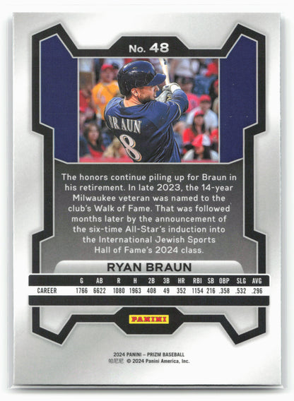 2024 Panini Prizm #48 Ryan Braun