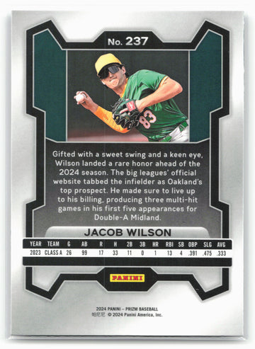 
2024 Panini Prizm #237 Jacob Wilson