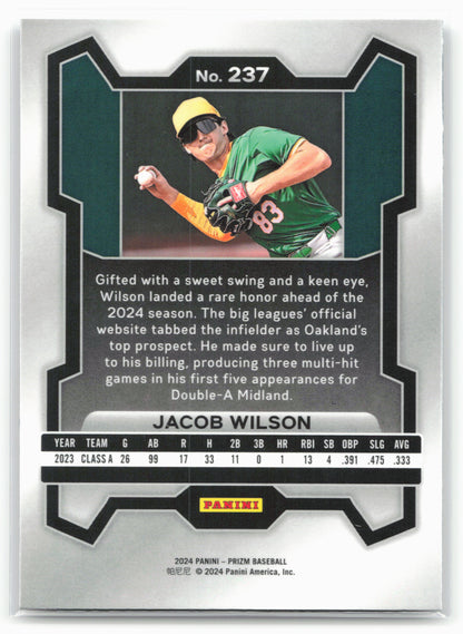 2024 Panini Prizm #237 Jacob Wilson
