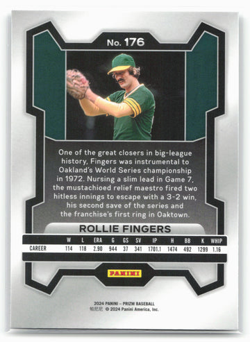 
2024 Panini Prizm #176 Rollie Fingers