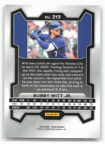 
2024 Panini Prizm #213 Bobby Witt Jr.