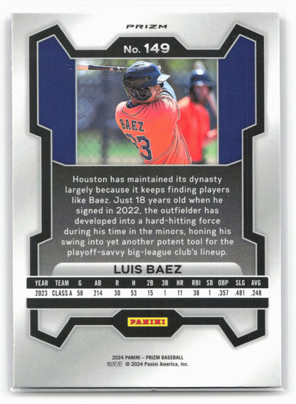 2024 Panini Prizm #149 Luis Baez Pink Ice Prizms