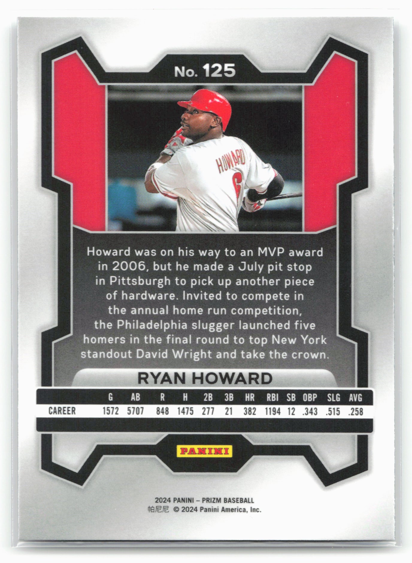 2024 Panini Prizm #125 Ryan Howard