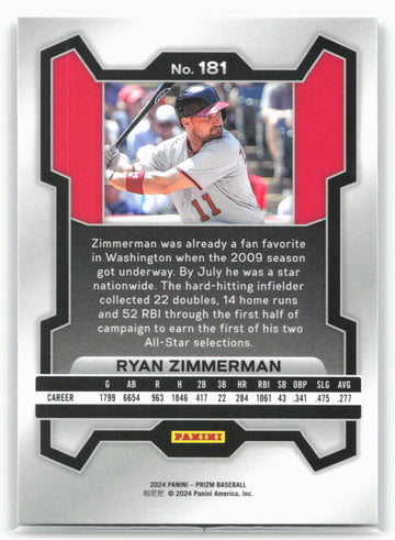 
2024 Panini Prizm #181 Ryan Zimmerman
