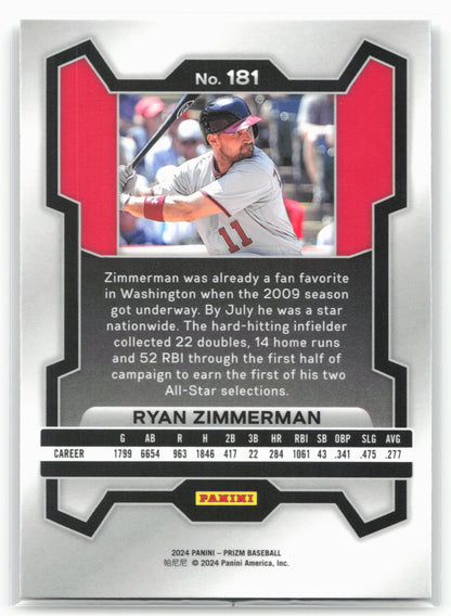 2024 Panini Prizm #181 Ryan Zimmerman