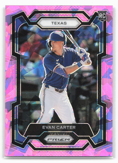 2024 Panini Prizm #274 Evan Carter Pink Ice Prizms