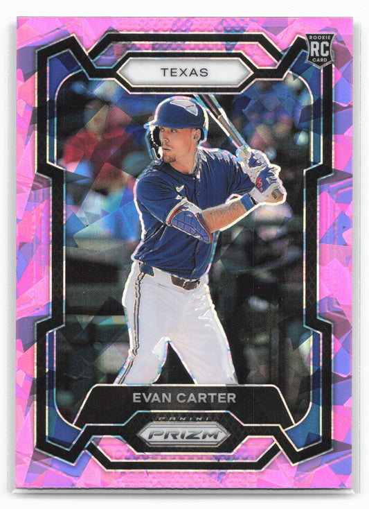 2024 Panini Prizm #274 Evan Carter Pink Ice Prizms