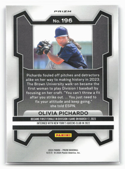 2024 Panini Prizm #196 Olivia Pichardo Pink Ice Prizms