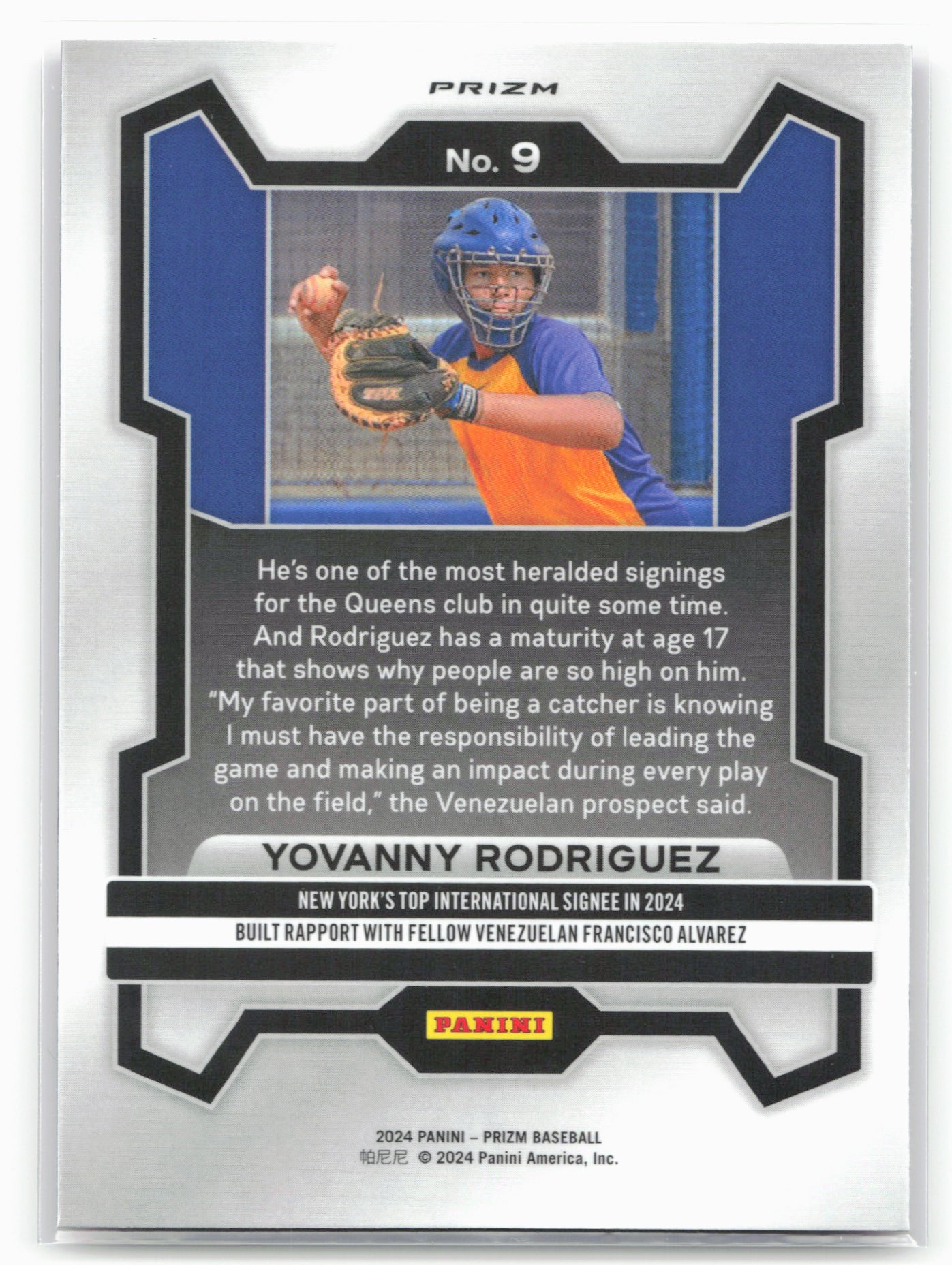 2024 Panini Prizm #9 Yovanny Rodriguez Pink Ice Prizms