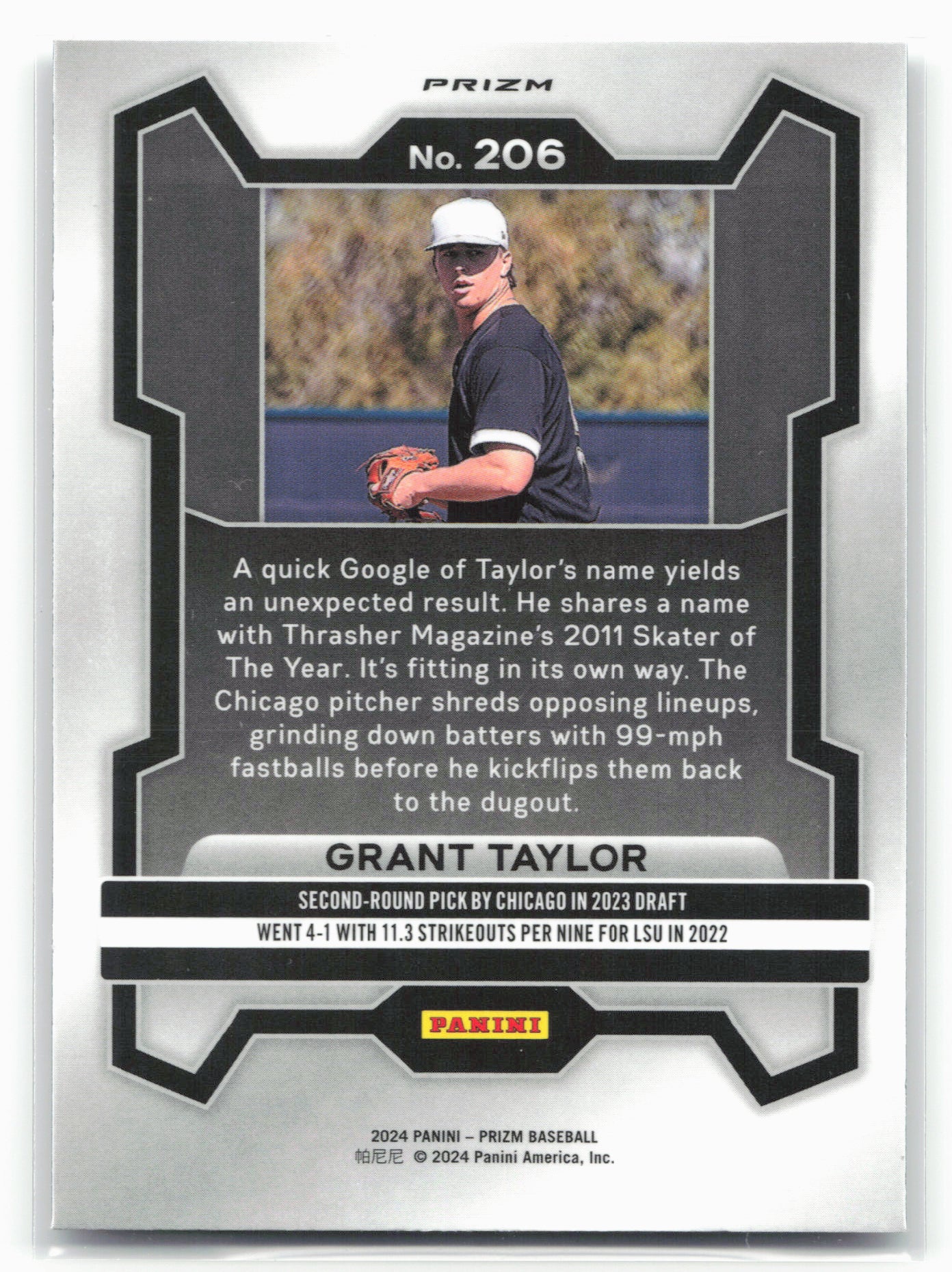 2024 Panini Prizm #206 Grant Taylor Silver Prizms