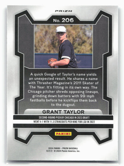 2024 Panini Prizm #206 Grant Taylor Silver Prizms