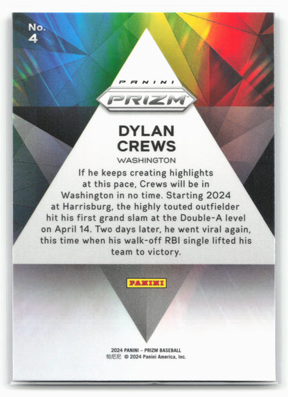 2024 Panini Prizm #4 Dylan Crews Prizmatic