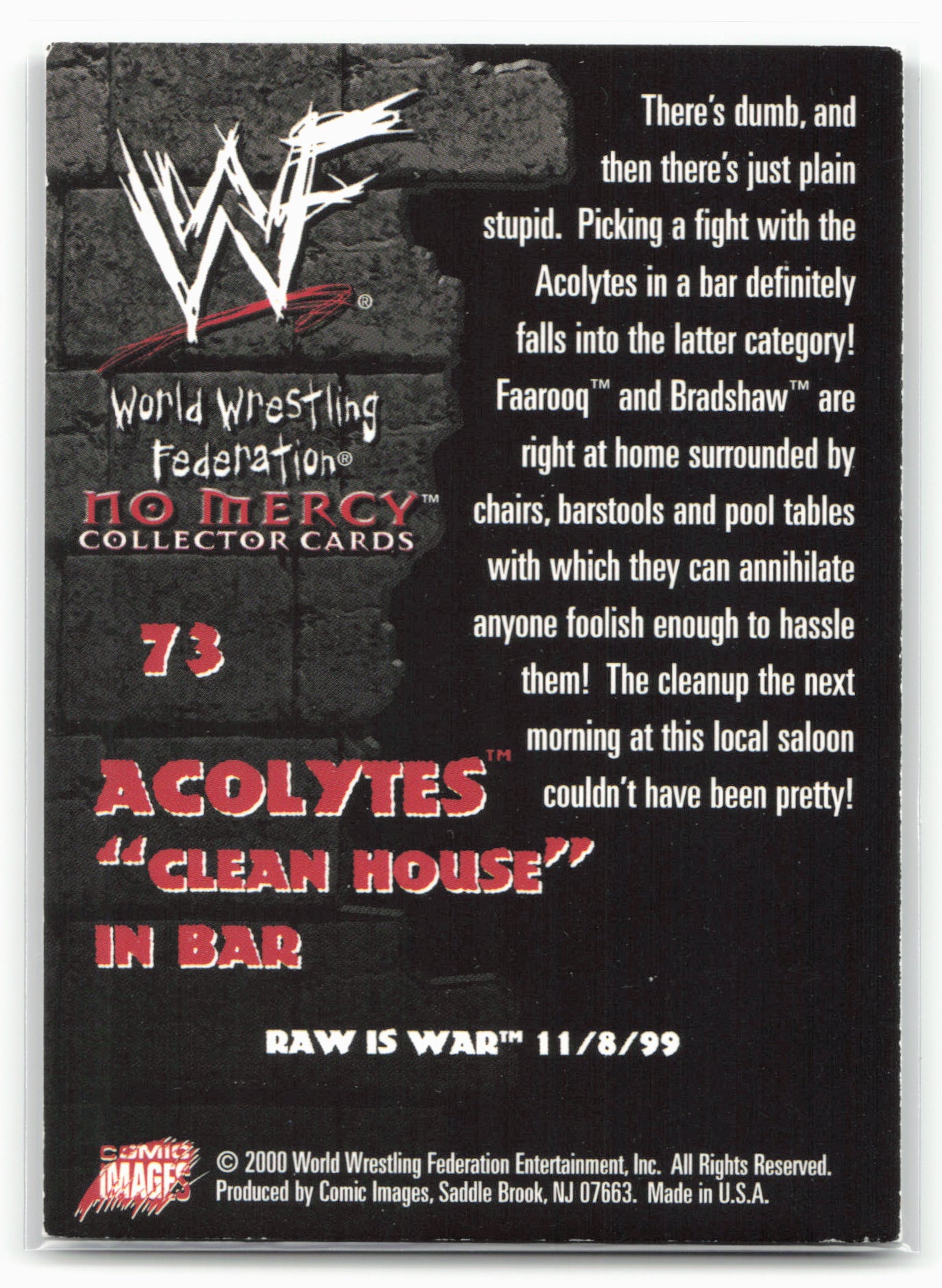 2000 Comic Images WWF No Mercy #73 The Acolytes
