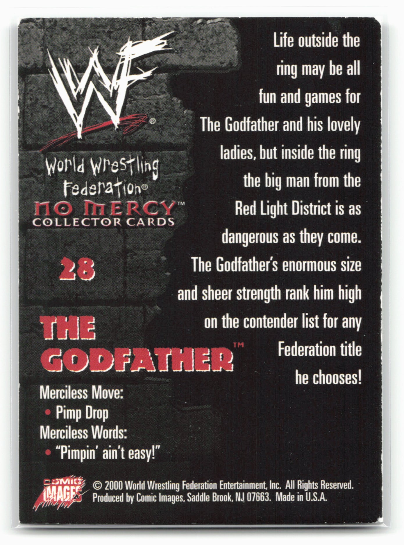 2000 Comic Images WWF No Mercy #28 Godfather