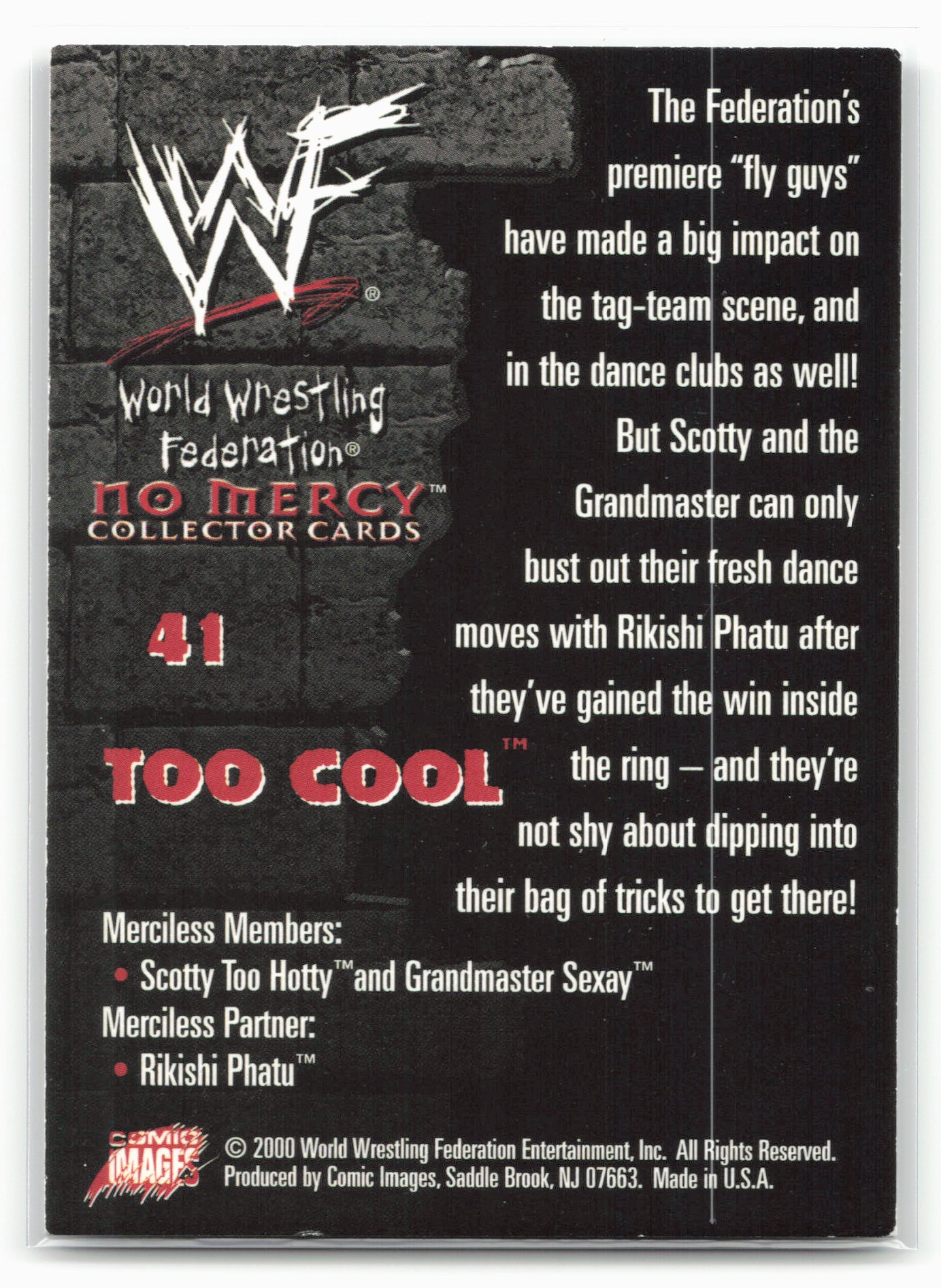 2000 Comic Images WWF No Mercy #41 Too Cool