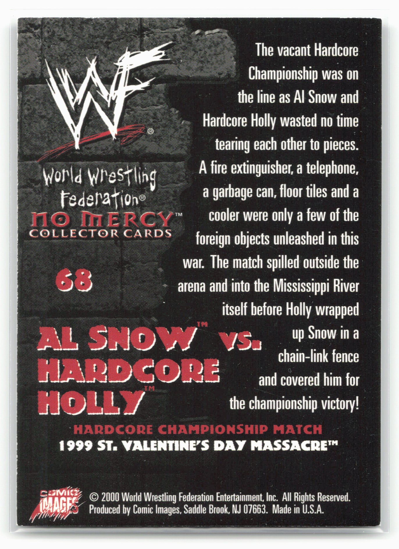 2000 Comic Images WWF No Mercy #68 Al Snow/Hardcore Holly