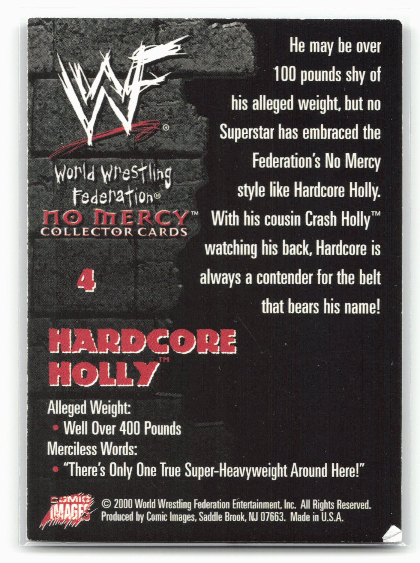 2000 Comic Images WWF No Mercy #4 Hardcore Holly