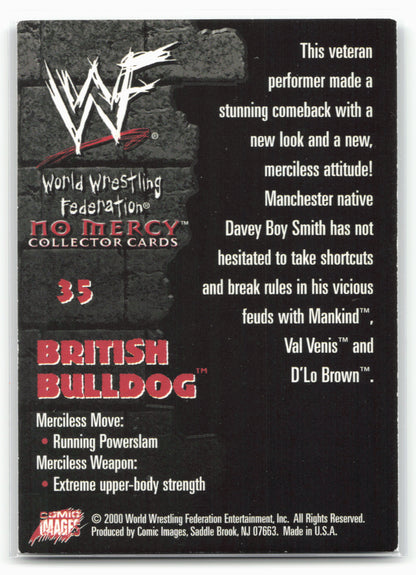 2000 Comic Images WWF No Mercy #35 British Bulldog