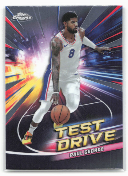 2024-25 Topps Chrome #TD-13 Paul George Test Drive 19199