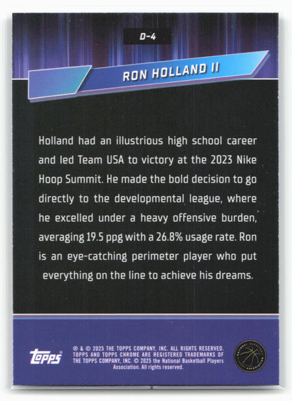 2024-25 Topps Chrome #D-4 Ron Holland II Destiny 19203