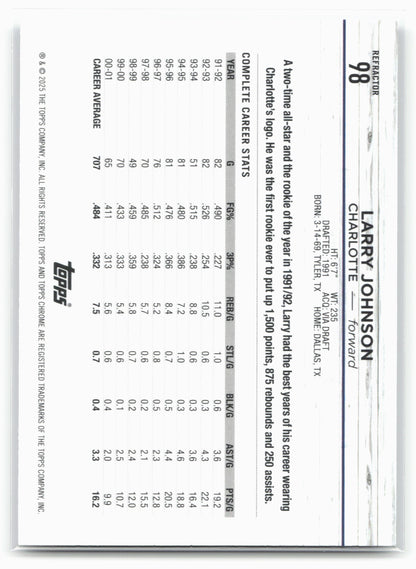2024-25 Topps Chrome #98 Larry Johnson Refractor 19205