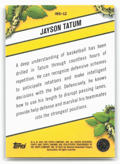 2024-25 Topps Chrome #INS-12 Jayson Tatum Instinct 19212