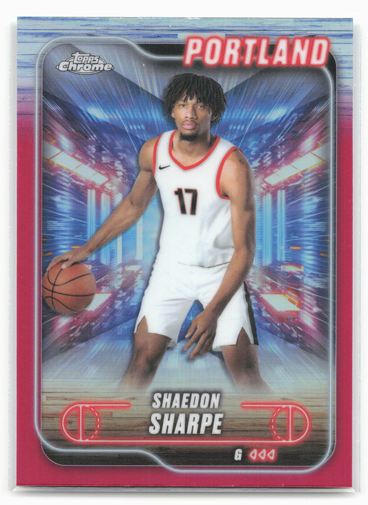 2024-25 Topps Chrome #25 Shaedon Sharpe Magenta Refractor 19213