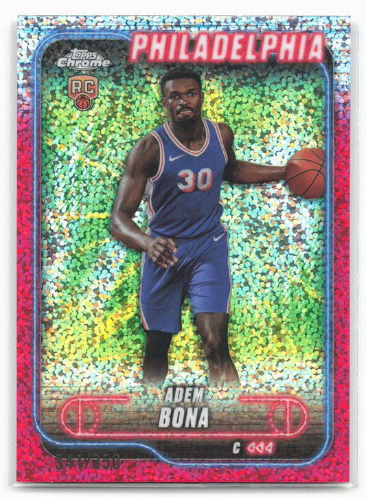 2024-25 Topps Chrome #183 Adem Bona Magenta Speckle Refractor 19219