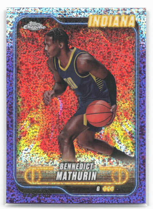 2024-25 Topps Chrome #96 Bennedict Mathurin Purple Speckle Refractor 19223