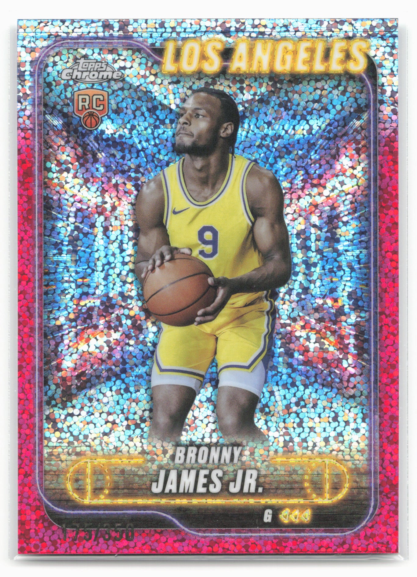 2024-25 Topps Chrome #149 Bronny James Jr. Magenta Speckle Refractor 19225