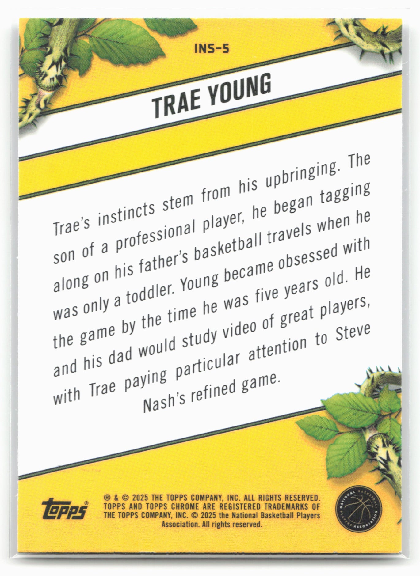 2024-25 Topps Chrome #INS-5 Trae Young Instinct 19230