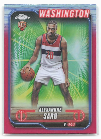 2024-25 Topps Chrome #136 Alexandre Sarr Magenta Refractor 19246