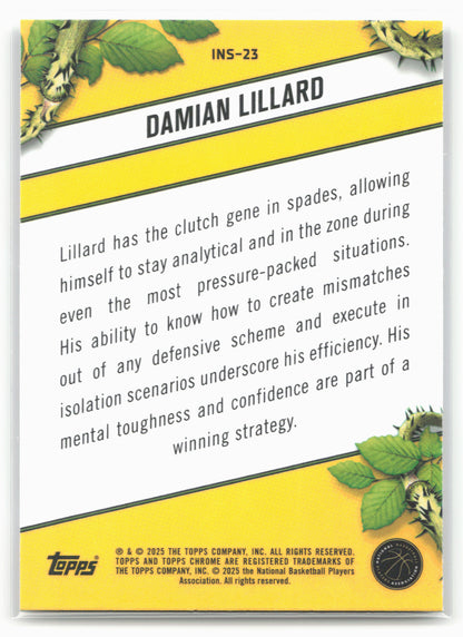 2024-25 Topps Chrome #INS-23 Damian Lillard Instinct 19257