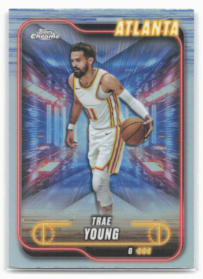 2024-25 Topps Chrome #82 Trae Young Refractor 19259