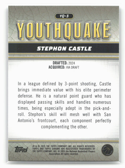2024-25 Topps Chrome #YQ-3 Stephon Castle YouthQuake 19267