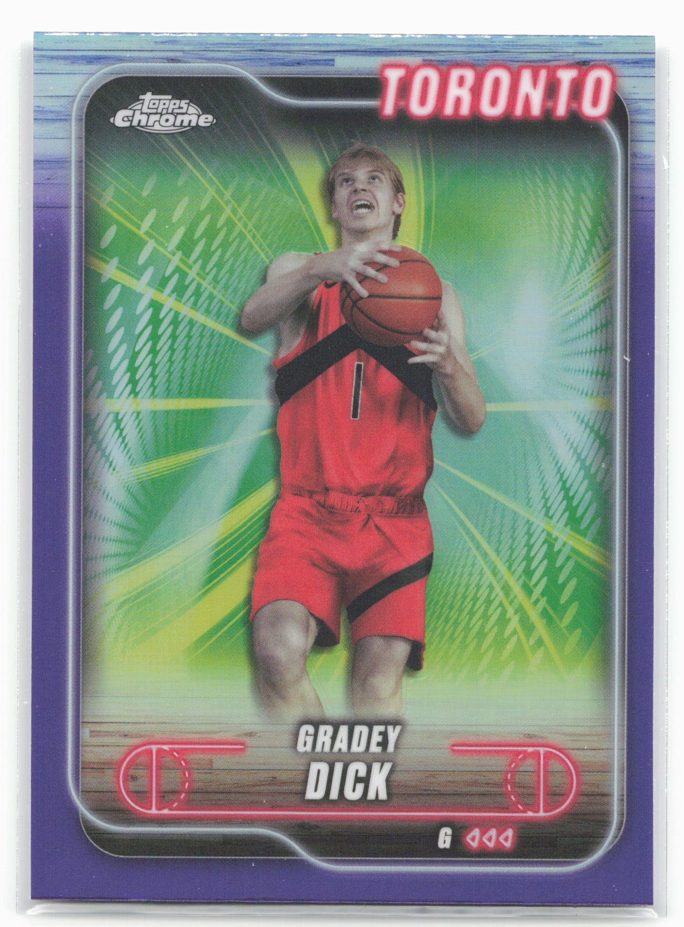 2024-25 Topps Chrome #92 Gradey Dick Purple Refractor 19271